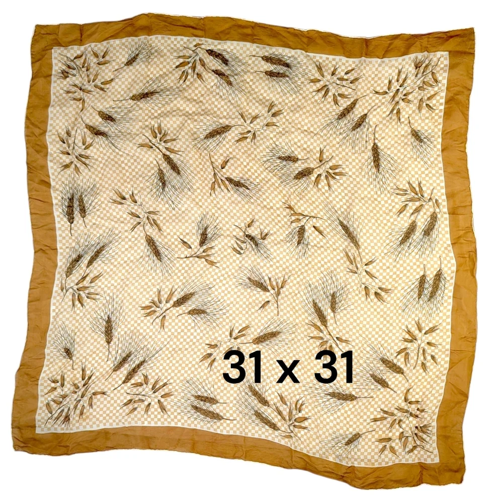 Vintage Scarf Bundle Set of 6 Pink Gold Purple Wheat Neck Head Floral Retro 70s